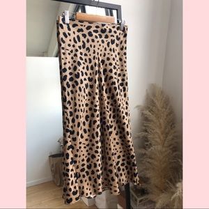 Realisation Par Silk Leopard Slip Skirt 🐆